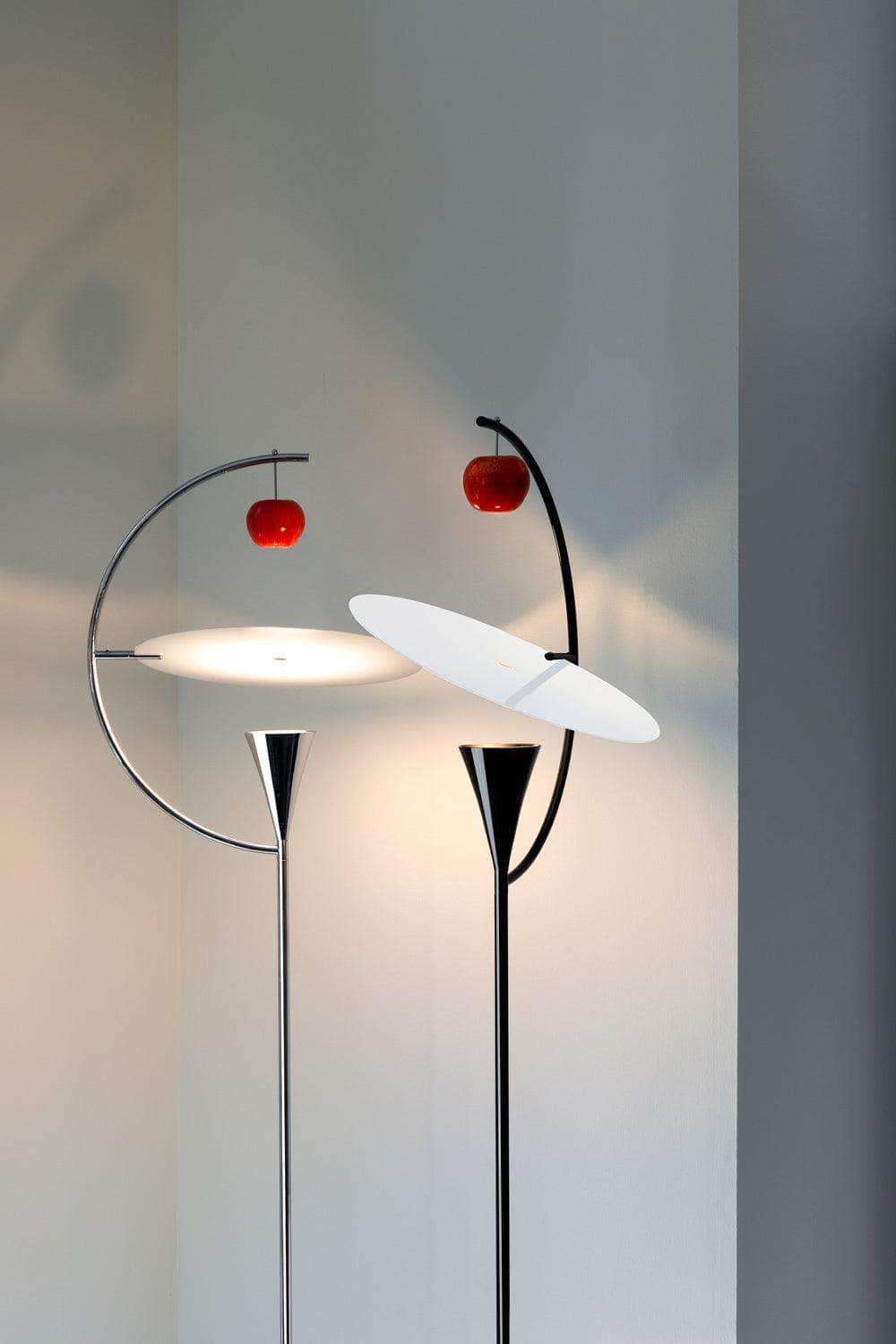 Chrome LED Floor Lamp - Newton by Andrea Branzi