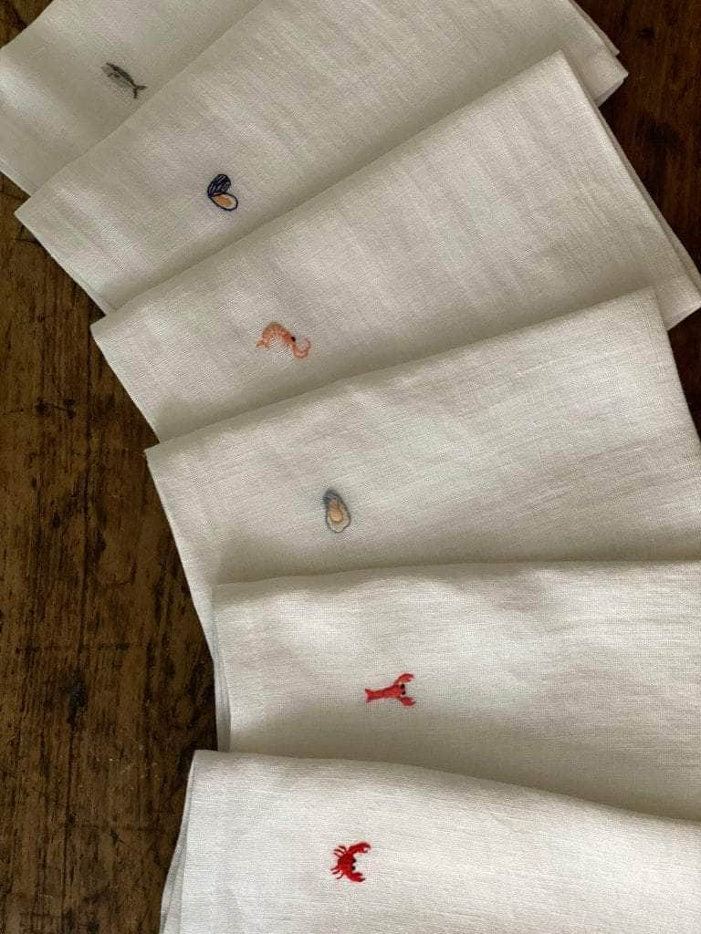 Mighty Shellfish Napkins, Set of 6