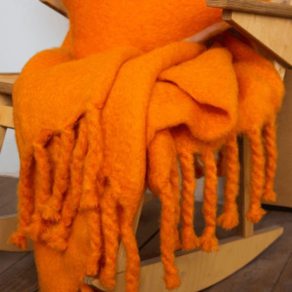 Viso Mohair Blanket Orange Lifestyle