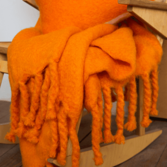 Viso Mohair Blanket Orange Lifestyle