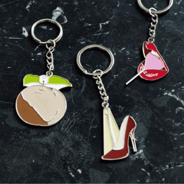 Le Pigalle Lips Keyring, Shoe Keyring, Apple Keyring