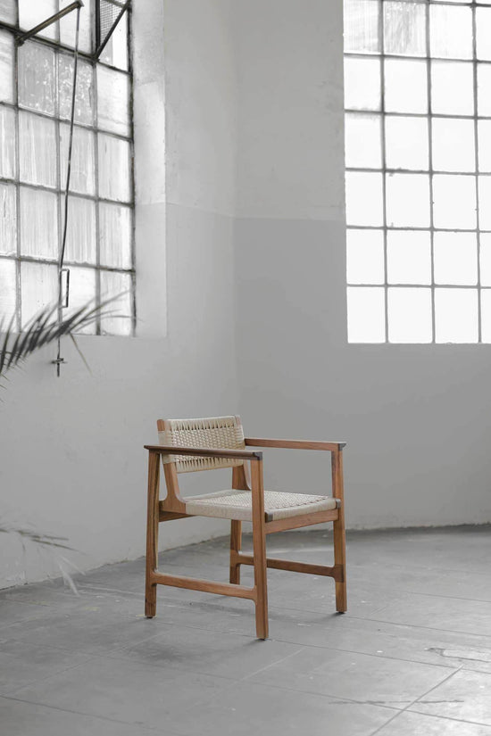 SD Collection Wooden Chair with Armrest