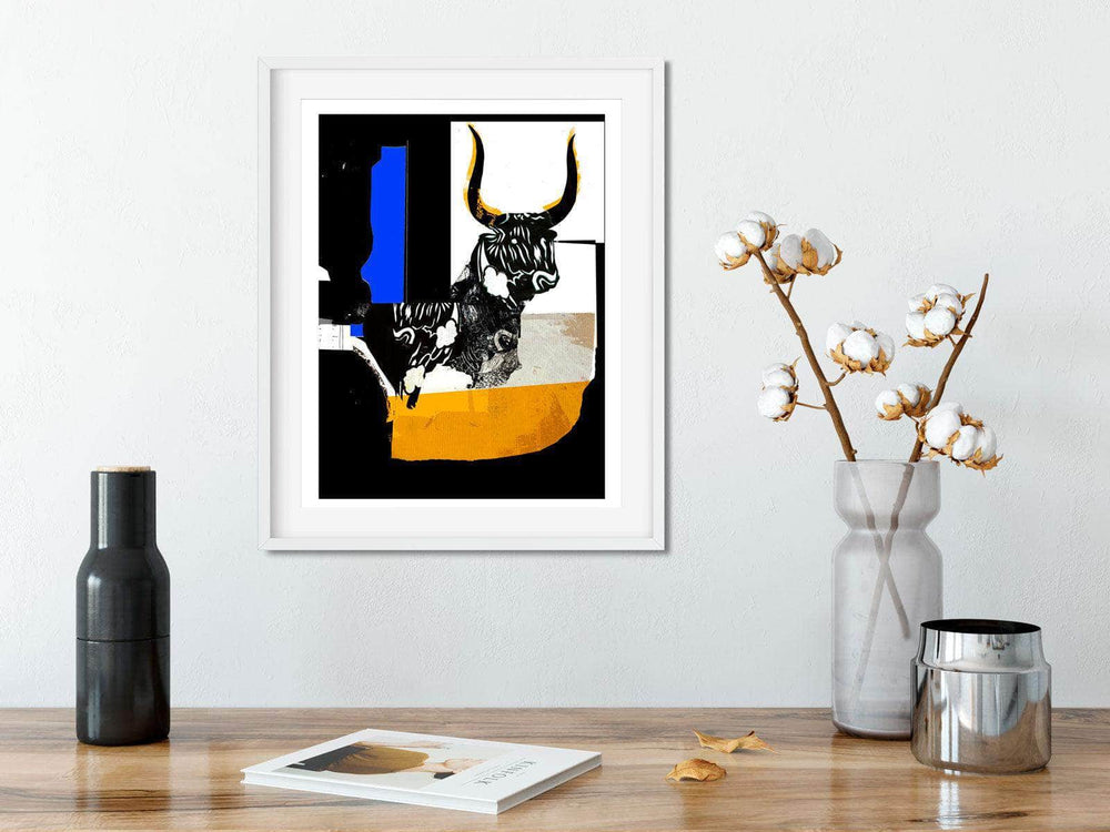 Blue and Black Taurus Limited Edition Art Print