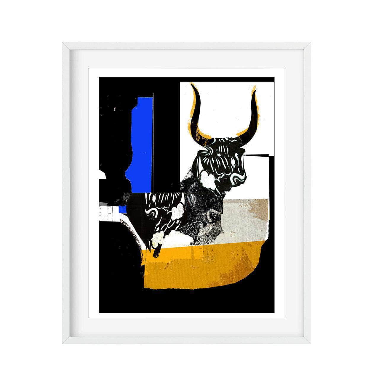 Blue and Black Taurus Limited Edition Art Print