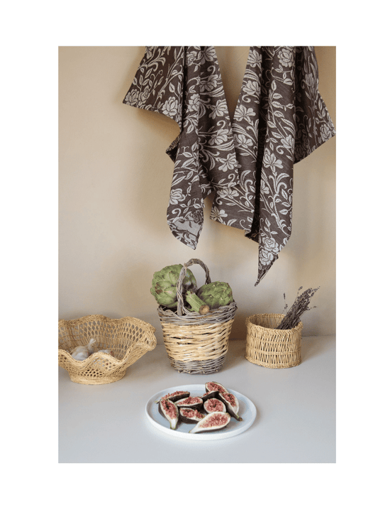 Fiori Marrone Tea Towels
