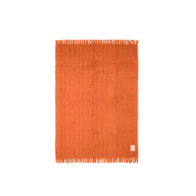 Viso X Studio Giancarlo Valle Mohair Blanket Pink and Orange