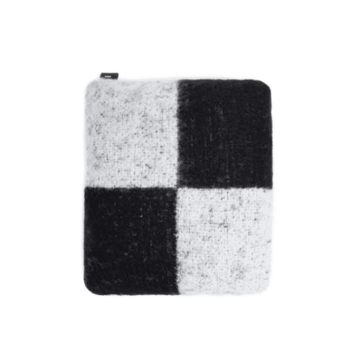 Viso Mohair Pillow Black and White Check