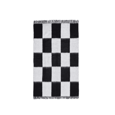 Viso Mohair Blanket Black & White Check