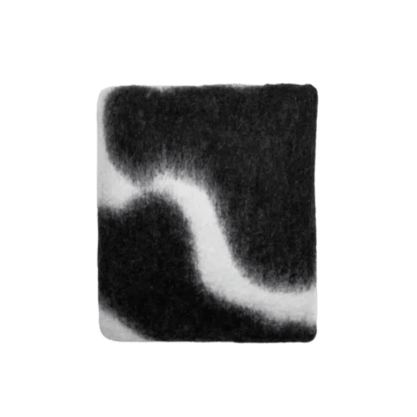 Viso Mohair Pillow Black and White Check