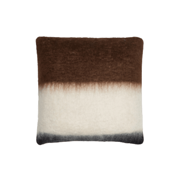 Viso Mohair Pillow Brown, White and Black