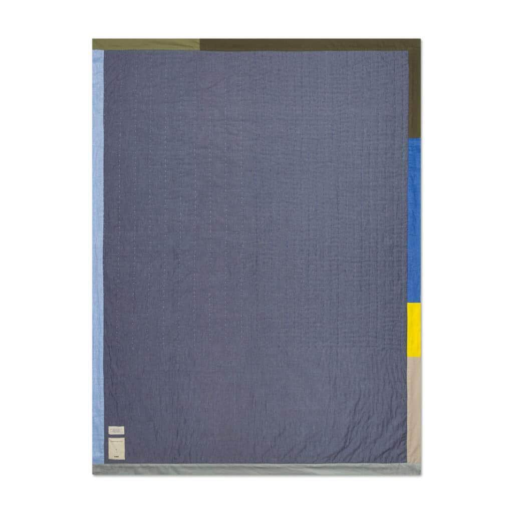 Viso X Thomson Street Quilt Blanket Green, White, Grey and Black back