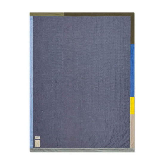 Viso X Thomson Street Quilt Blanket Green, White, Grey and Black back