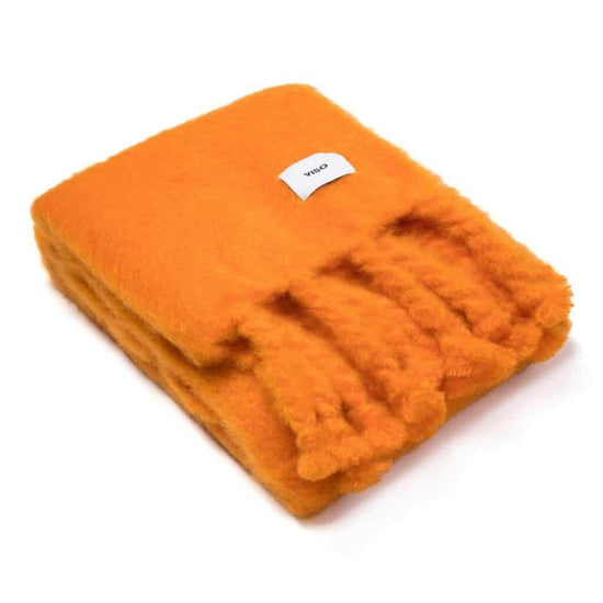 Load image into Gallery viewer, Viso Mohair Blanket Orange
