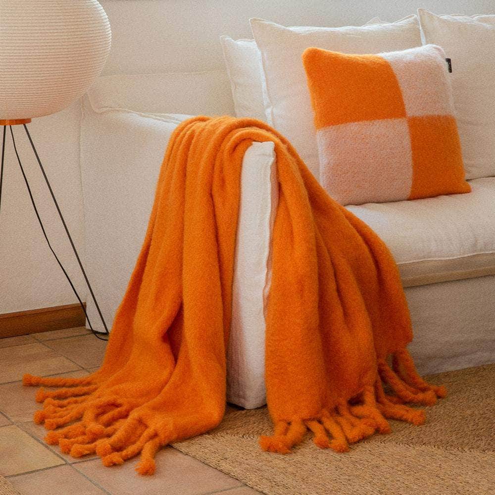 Viso Mohair Blanket Orange Lifestyle