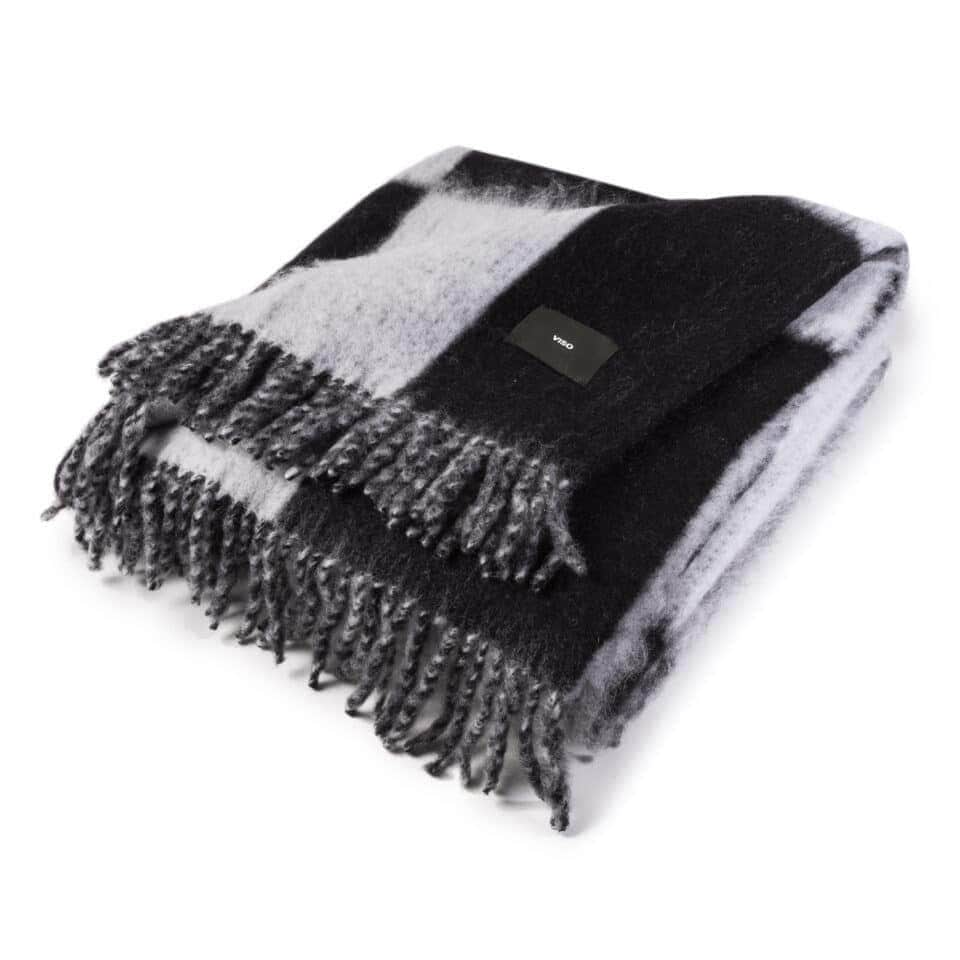 Viso Mohair Blanket Black & White Check