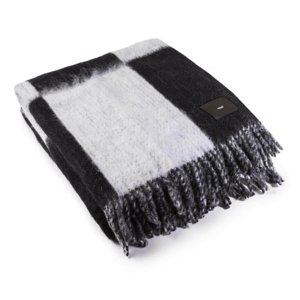 Viso Mohair Blanket Black & White Check