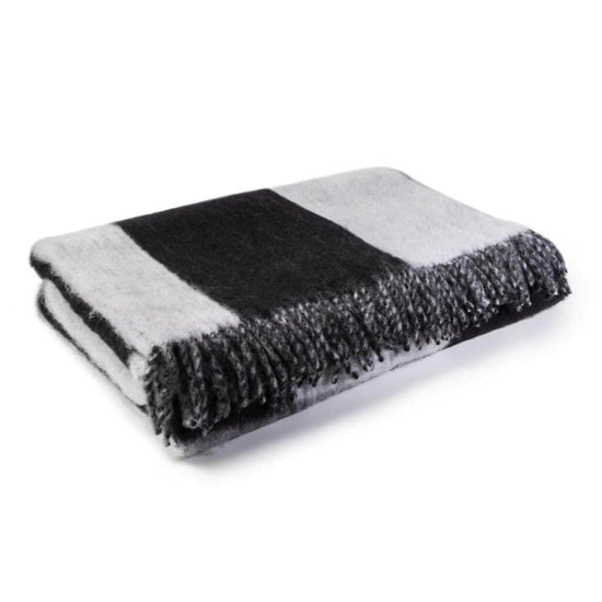 Viso Mohair Blanket Black & White Check