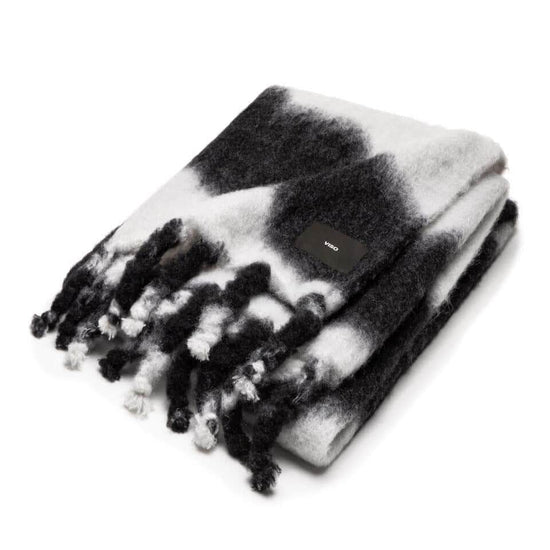 Viso Mohair Blanket Black and White Pattern