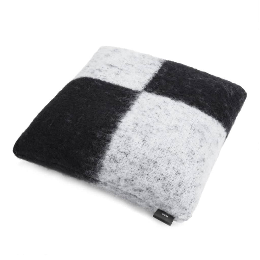 Viso Mohair Pillow Black and White Check