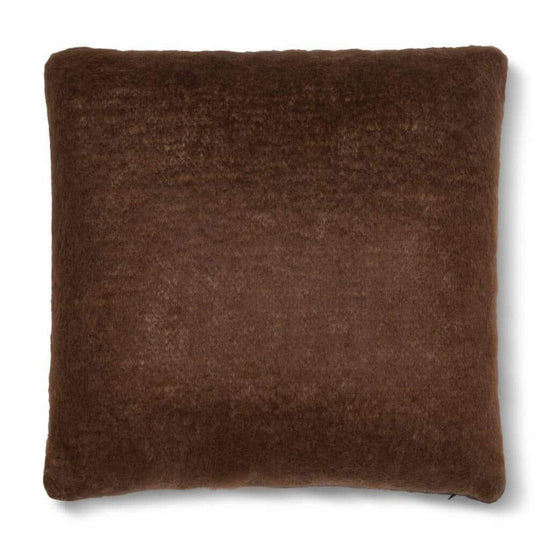 Load image into Gallery viewer, Viso Mohair Pillow Brown, White and Black back
