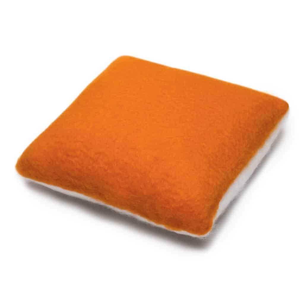 Viso Mohair Pillow Orange and White