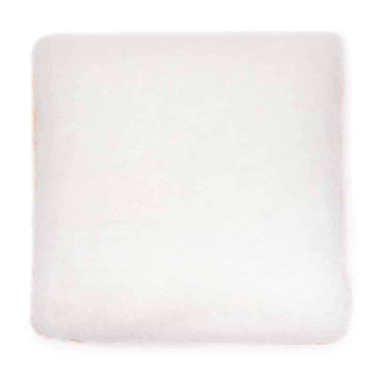 Viso Mohair Pillow Orange and White Back