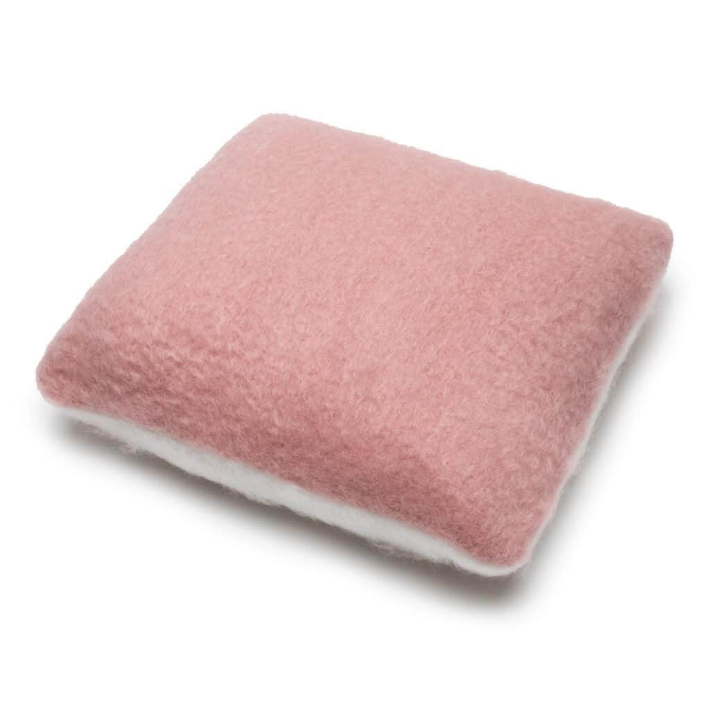 Viso Mohair Pillow Pink and White