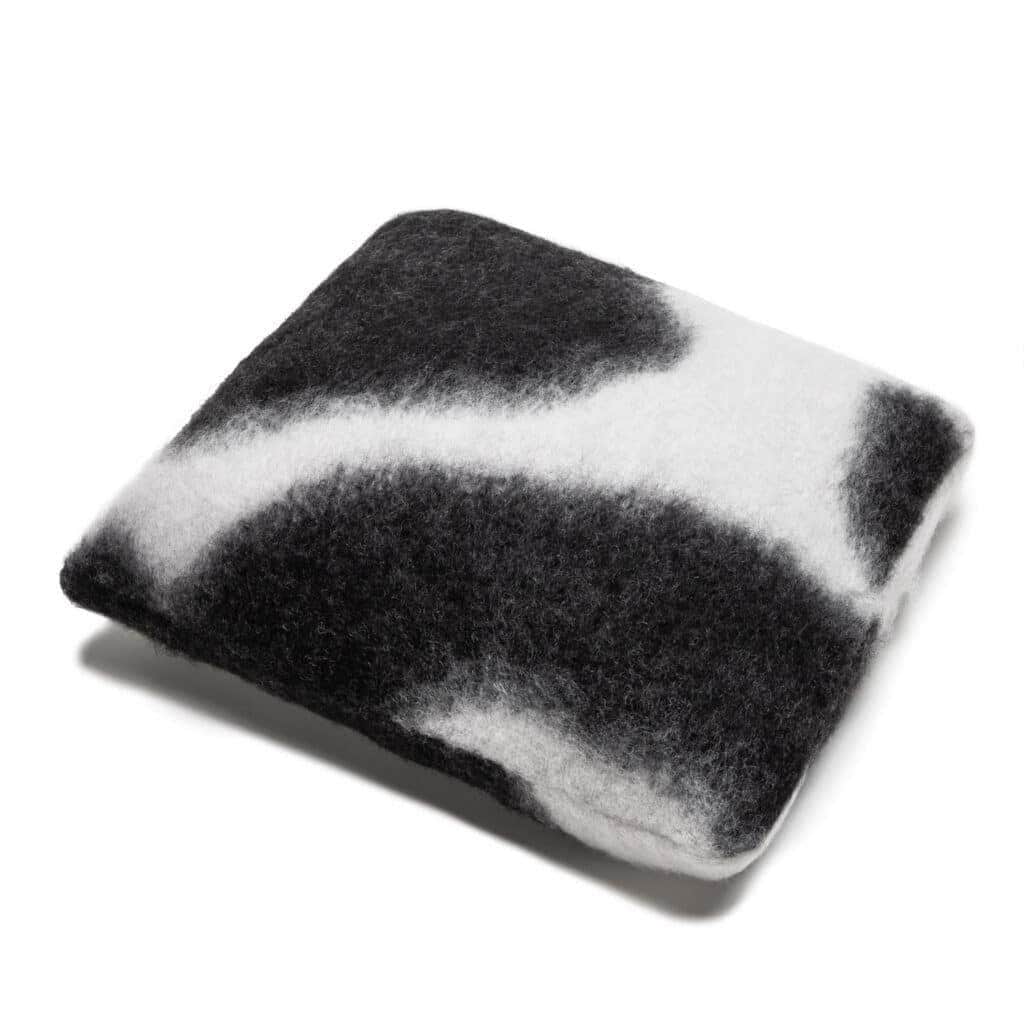 Viso Mohair Pillow Black and White Check