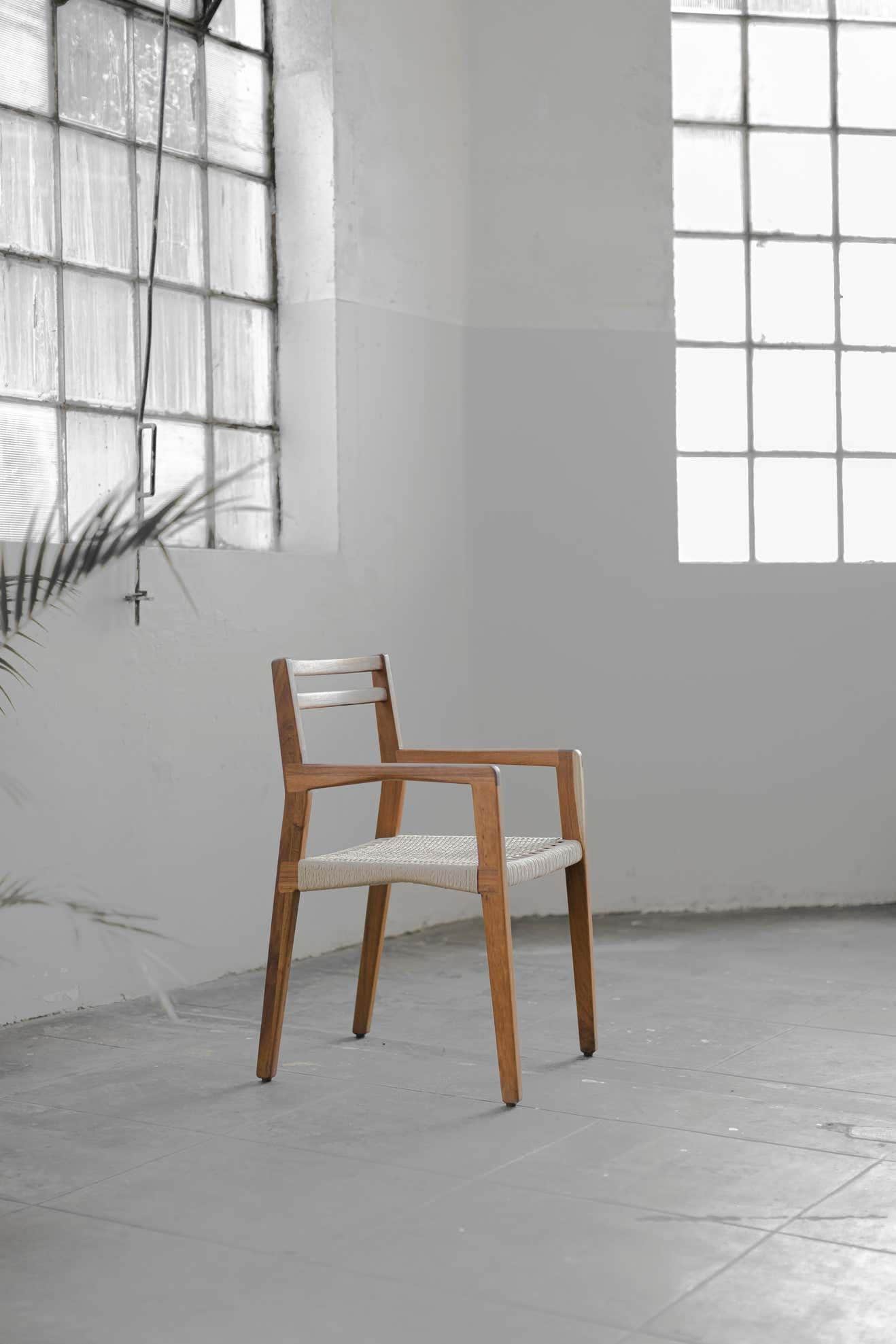 Wooden Chair C Collection with Armrest