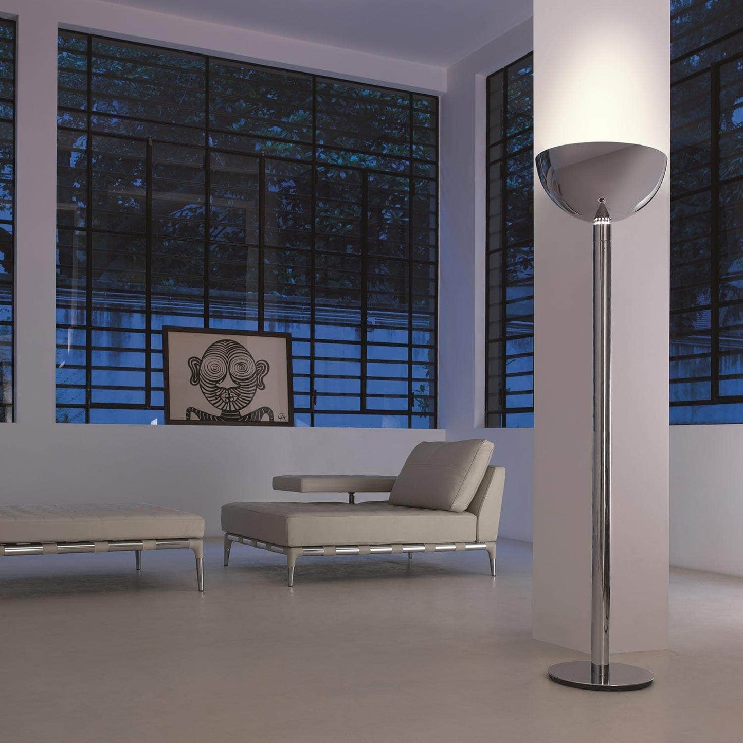 Chrome Floor Lamp - AM2Z by Mr. Albini