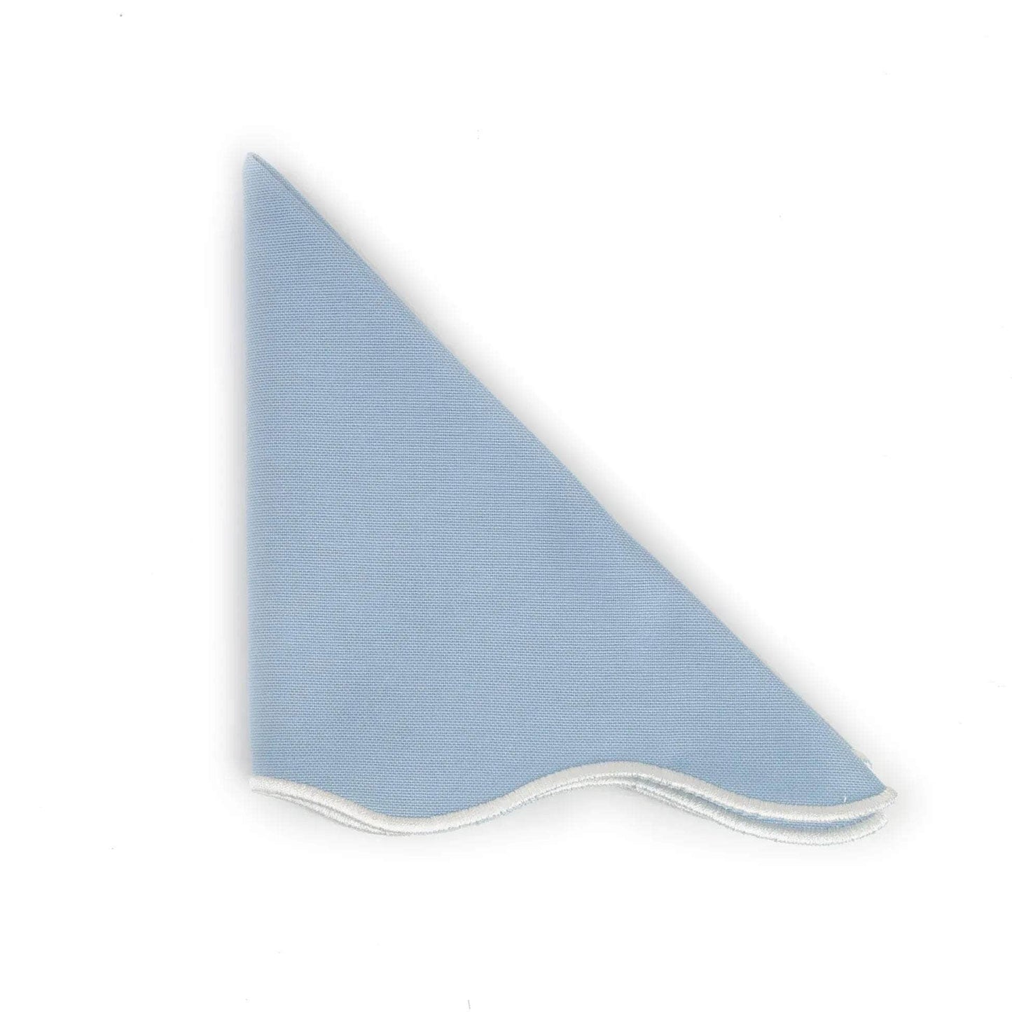 Embroidered Wave Napkin Blue