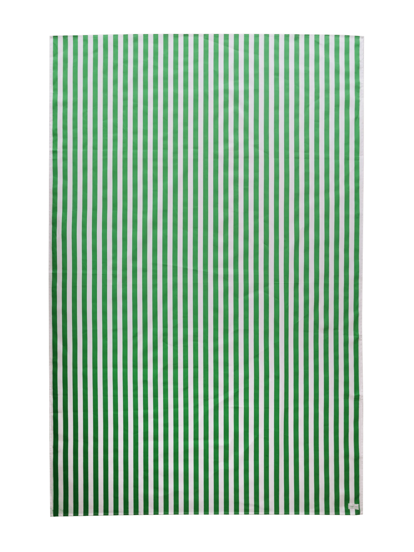 Green and White Broadway Stripe Tablecloth 100% cotton