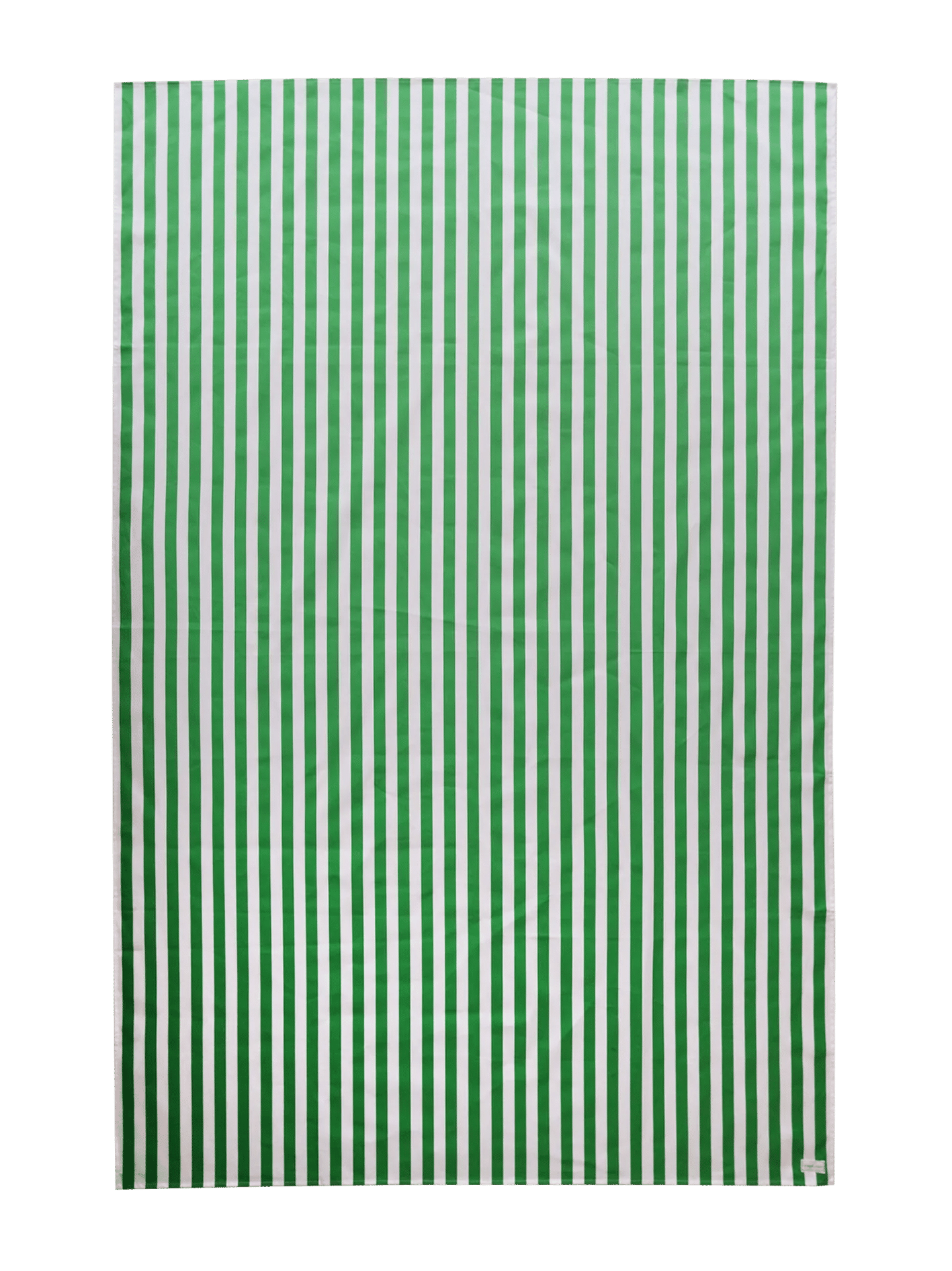 Load image into Gallery viewer, Green and White Broadway Stripe Tablecloth 100% cotton
