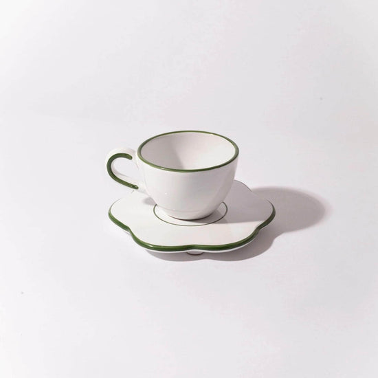 Flower Saucer - Olive Green