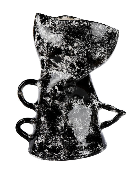 Load image into Gallery viewer, Black Sponge She Vase
