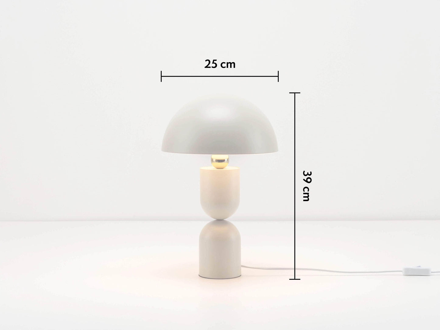 Sand mushroom dome table lamp