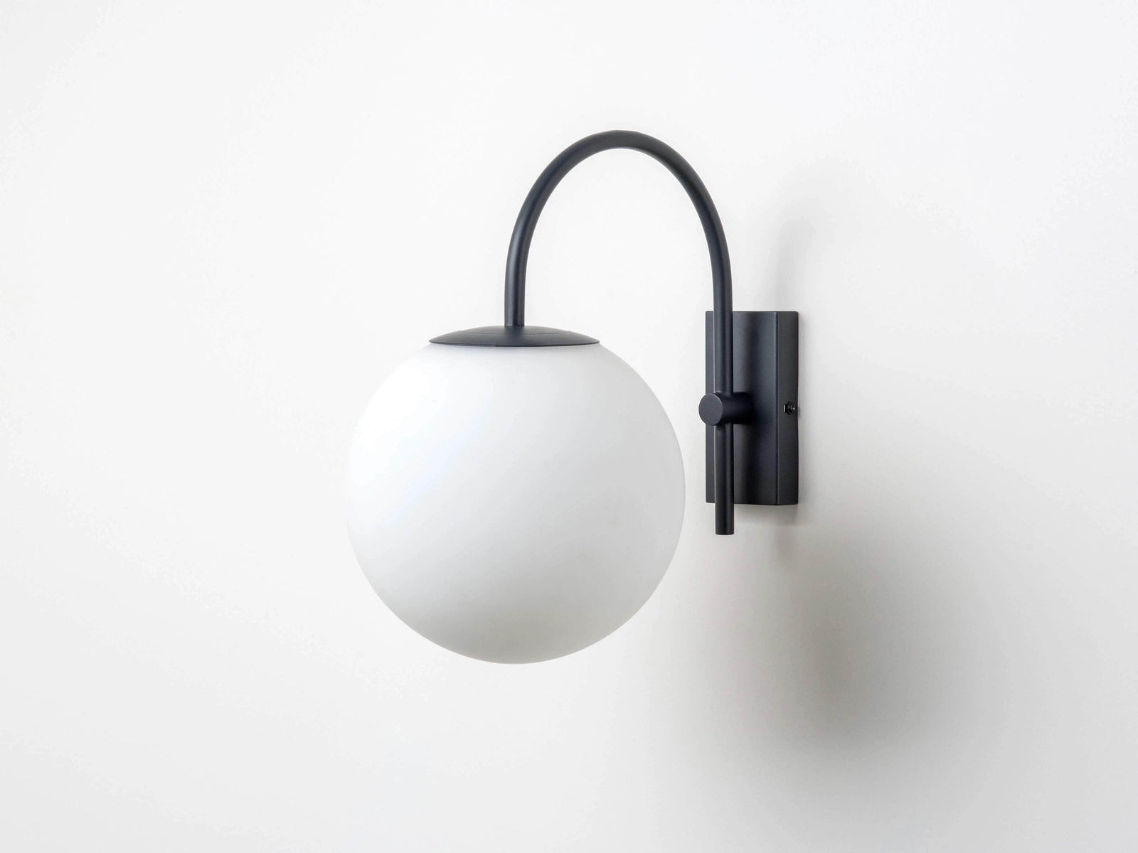 Charcoal grey hanging globe wall light