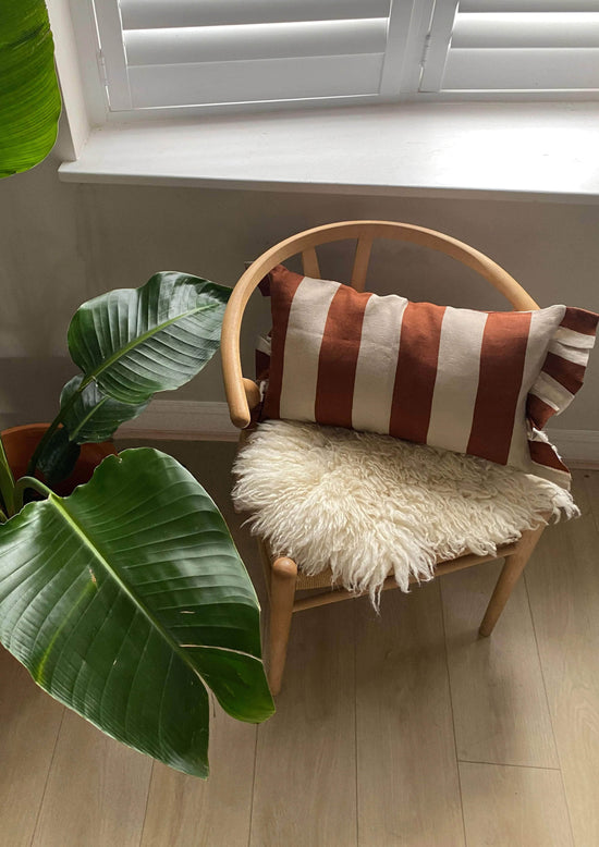 Rectangle Cinnamon & Oyster Cushion Cover