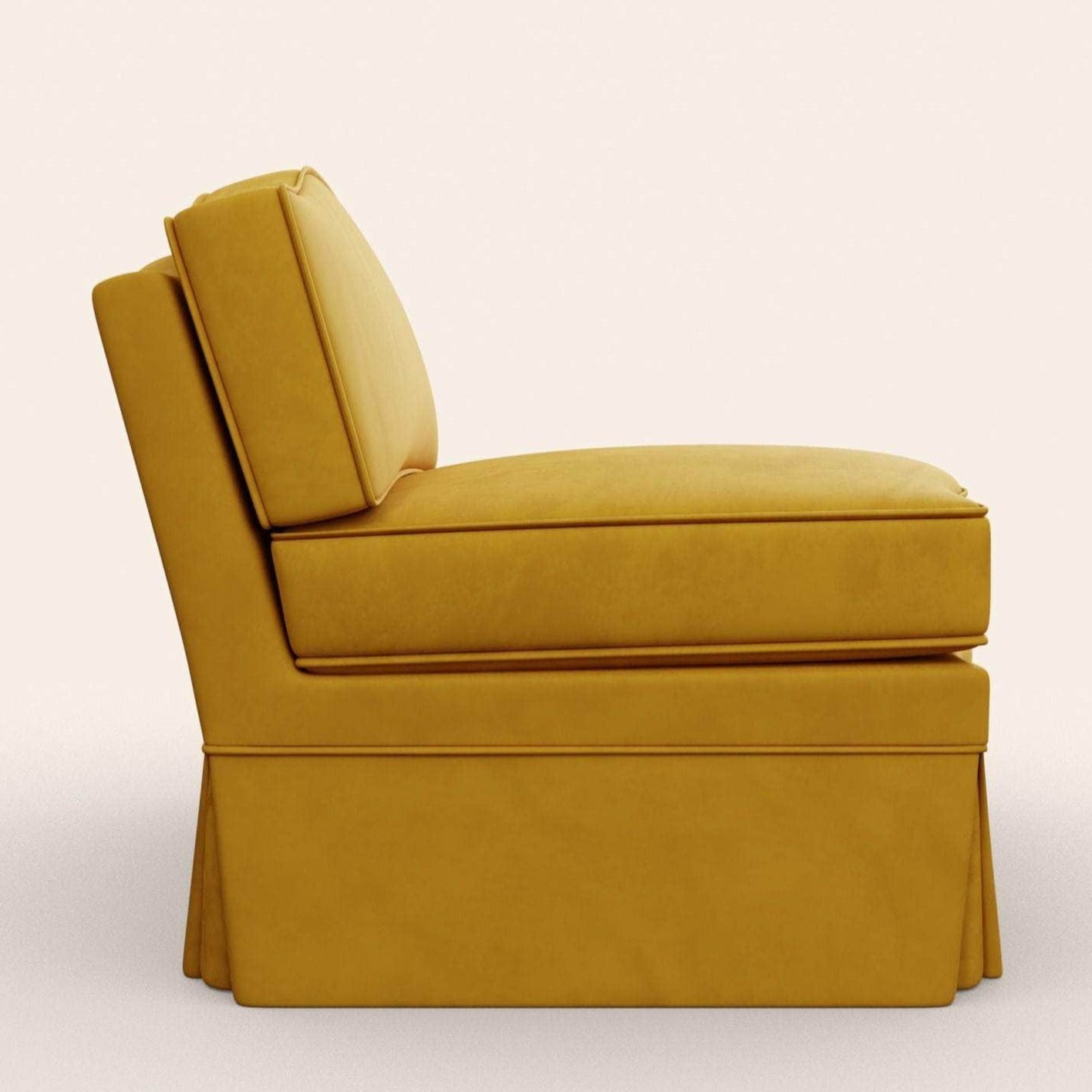 Felix Slipper Chair, Turmeric Velvet