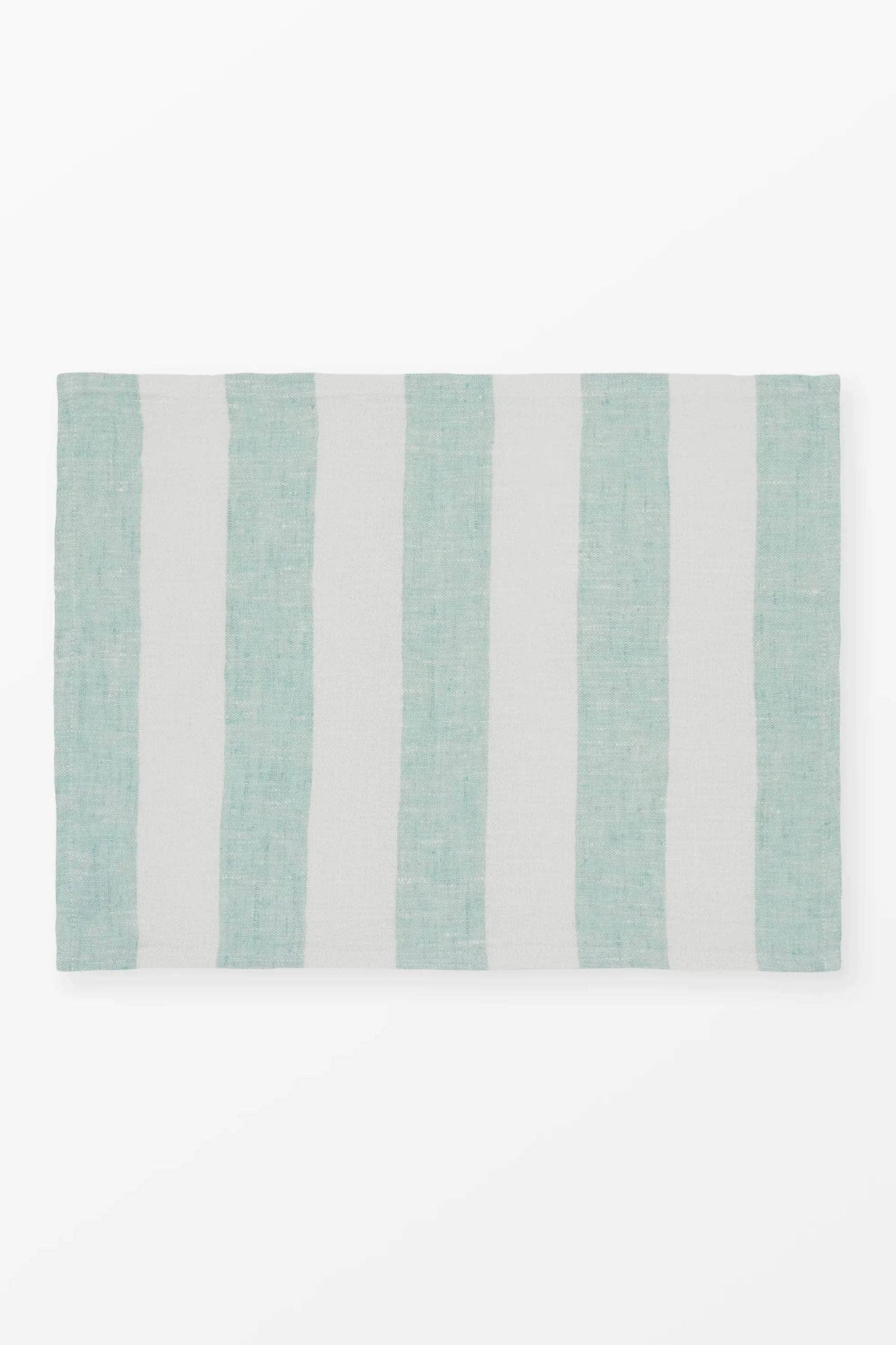 Load image into Gallery viewer, Striped Linen Placemat Turquoise
