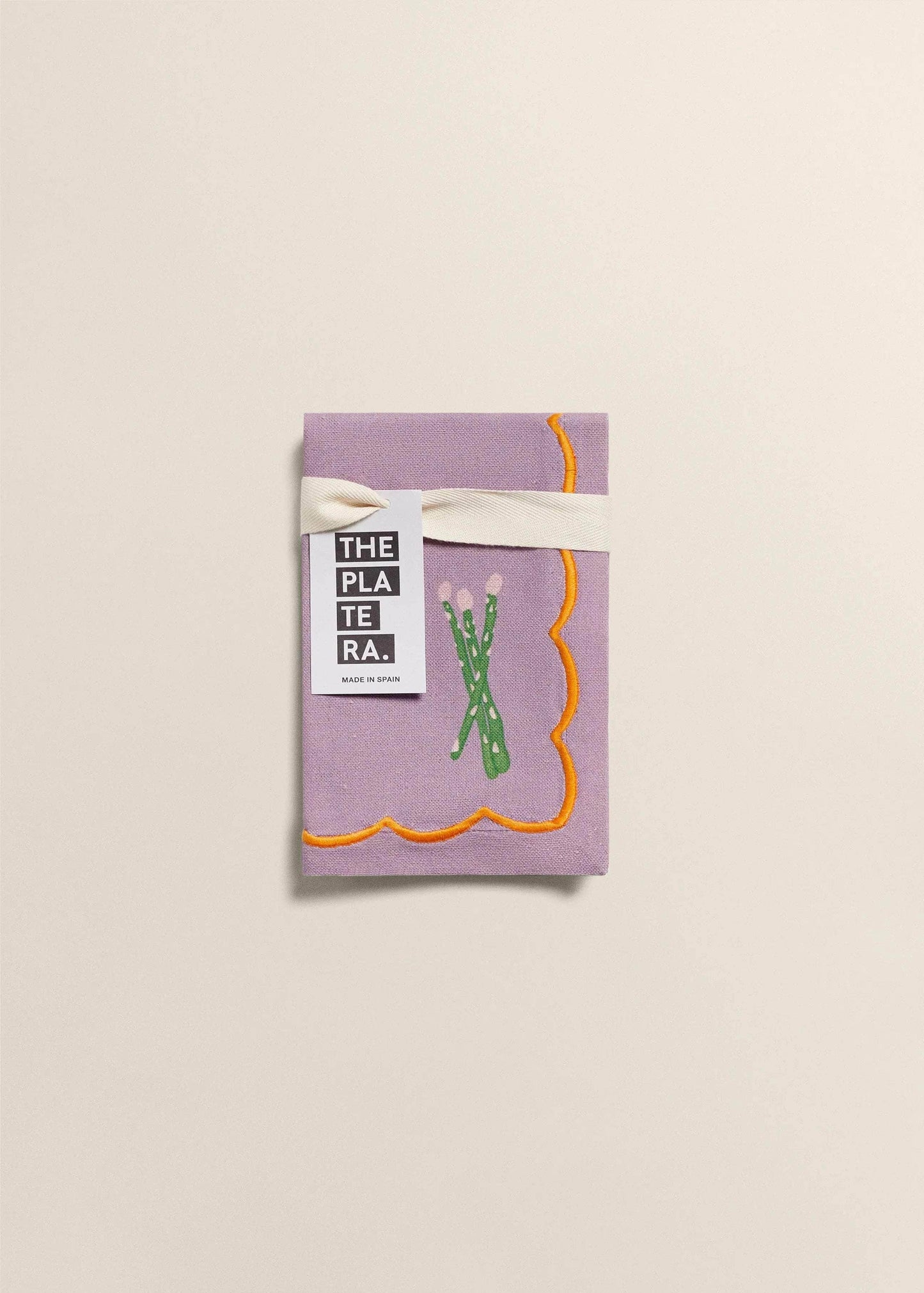 Purple and Orange Linen Veggies Napkins (Set of 4)