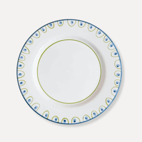 Coconut Hand-Painted Ceramic Dinner Plate