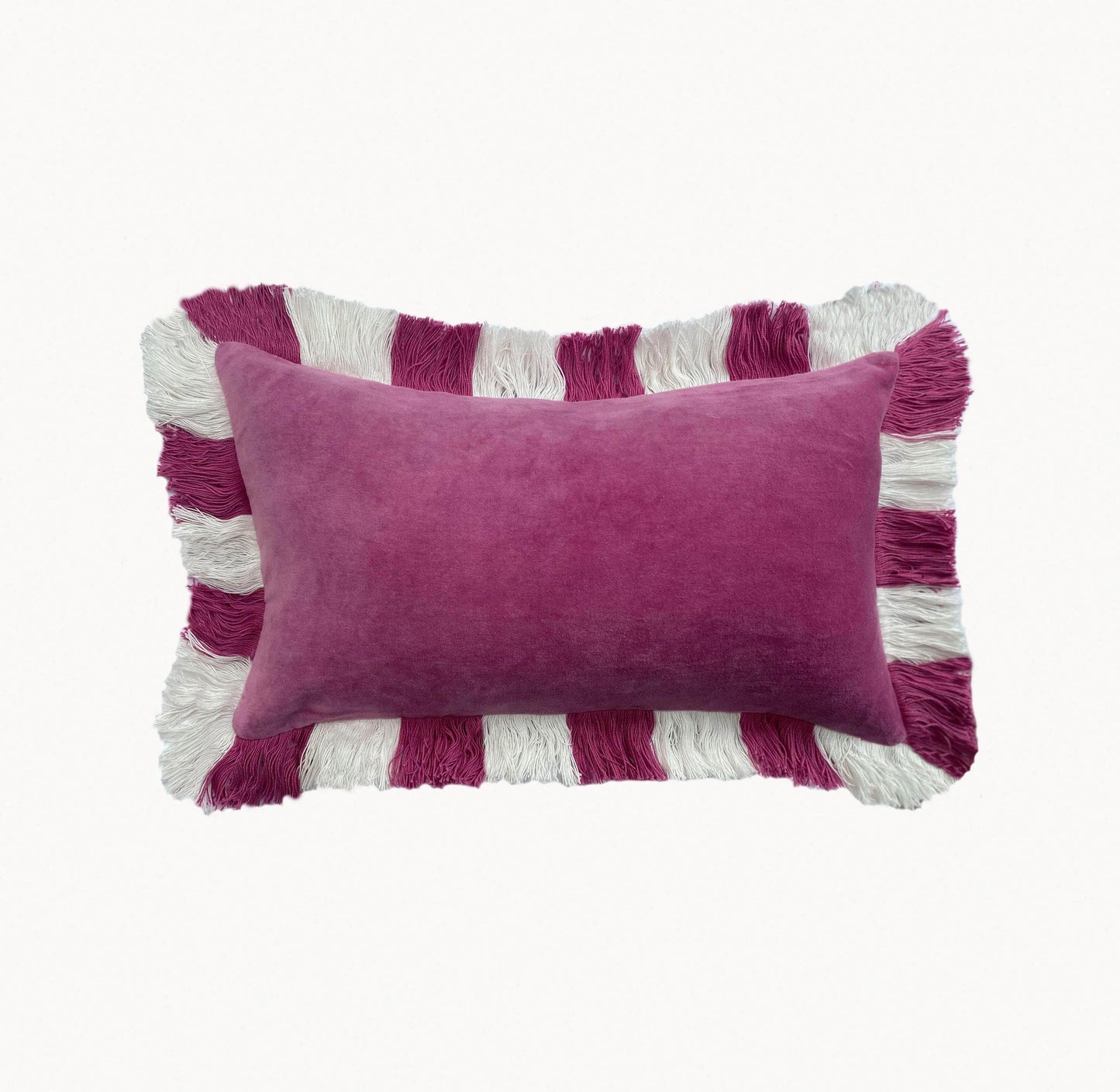 Rectangle Fuchsia Velvet Cushion Cover