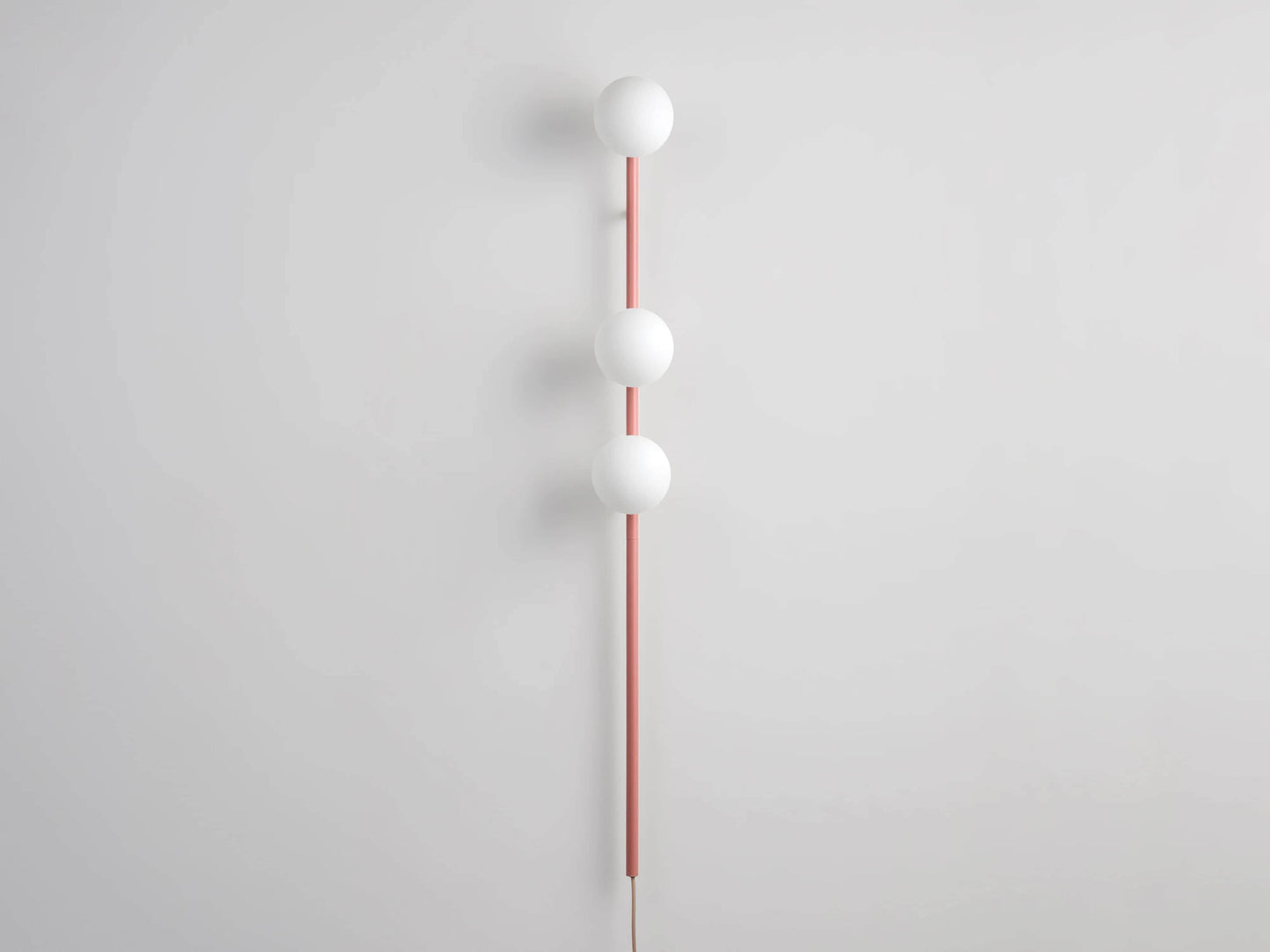 Pink bar opal ball wall light