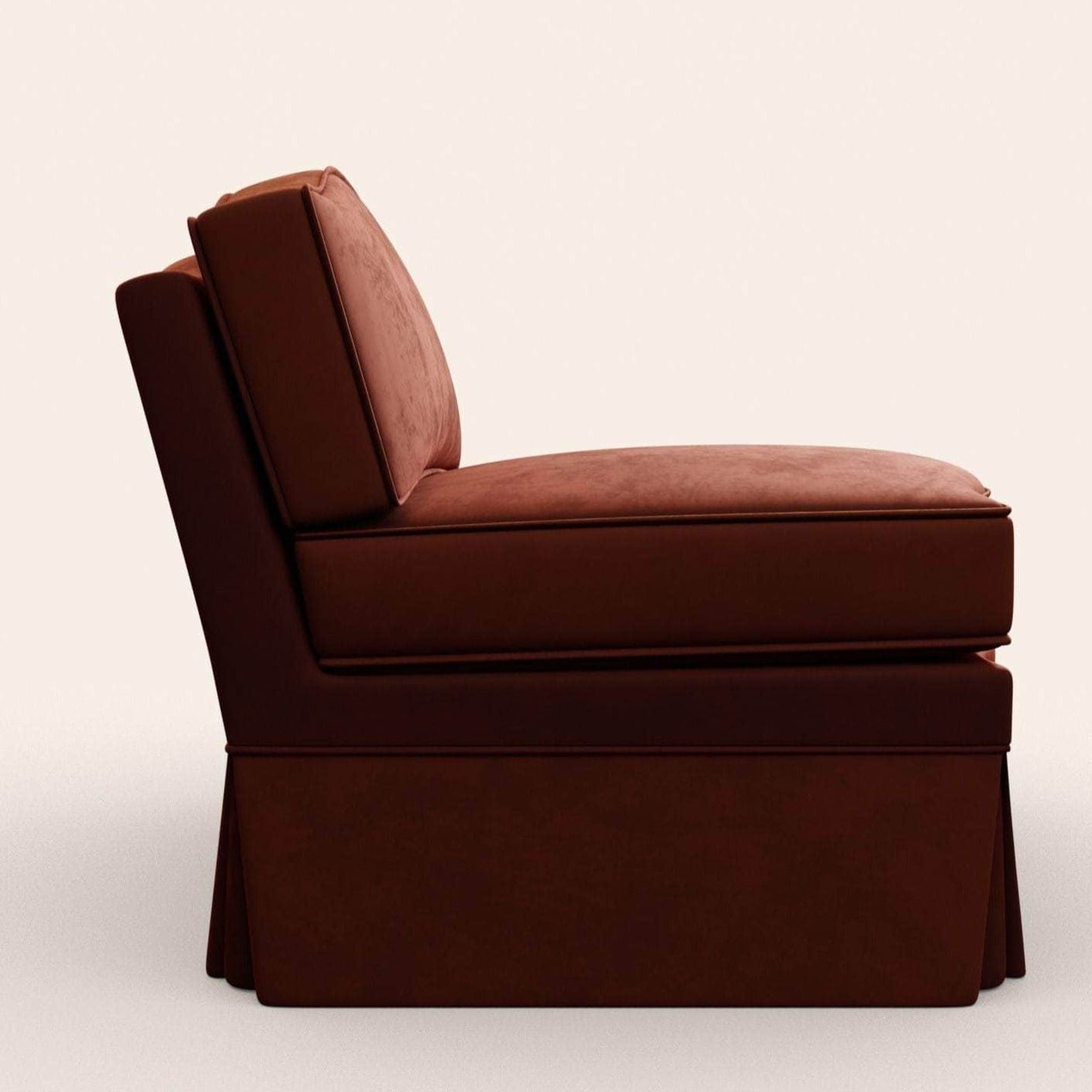 Felix Slipper Chair, Cinnamon Velvet