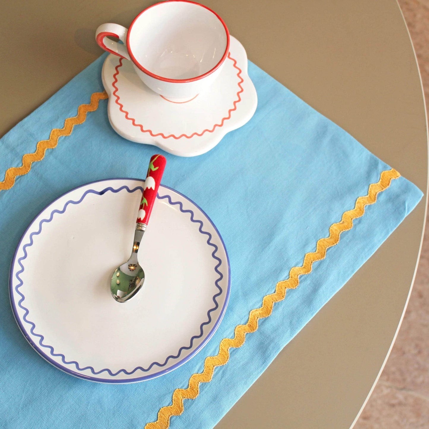 Placemat -  Azure Zigzag