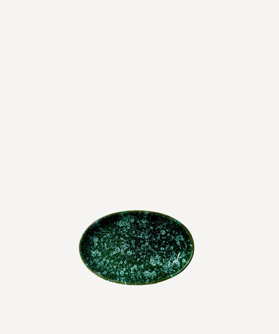 Green Galaxy Small Oval Serving Platter