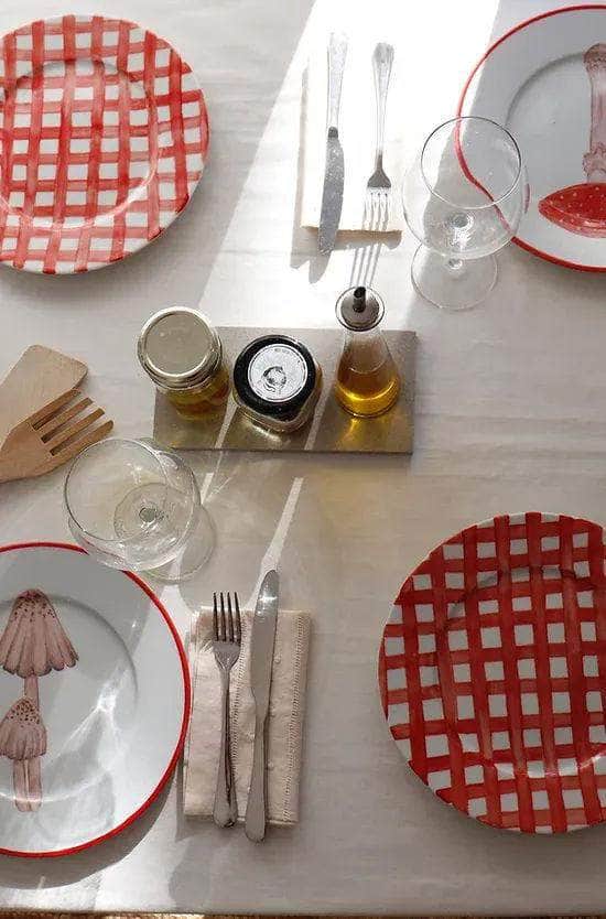 Mushrooms Set 6 plates