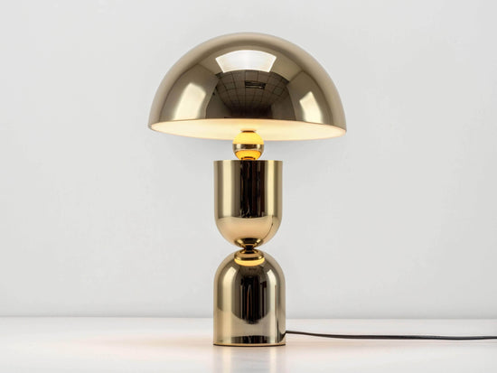 Brass mushroom dome table lamp