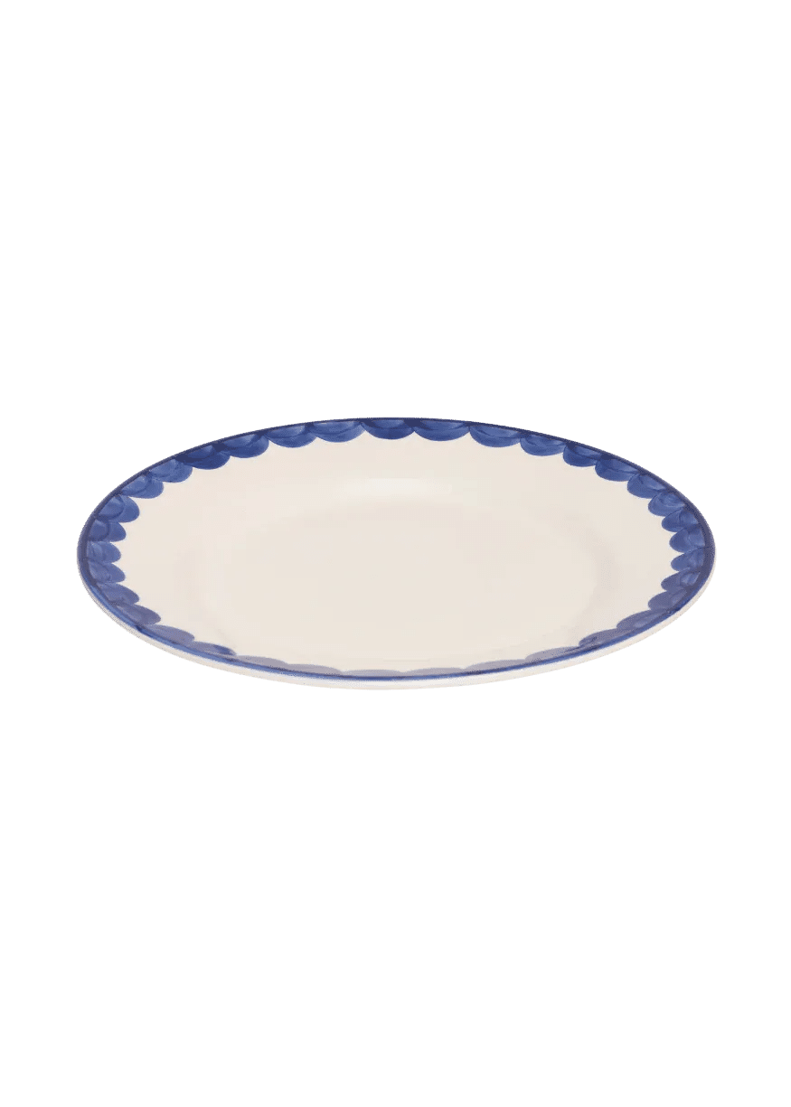 Blue Scallop Dinner Plate